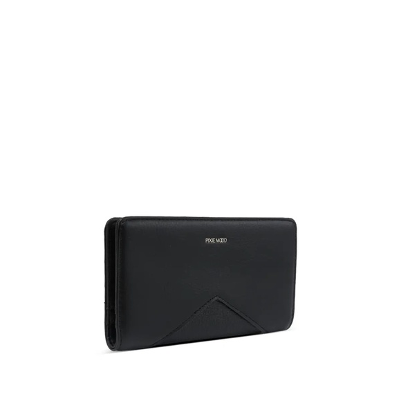 PIXIE MOOD Sophie Recycled Vegan Wallet in Black | Timeless Sustainable Classic* - Picture 2 of 4